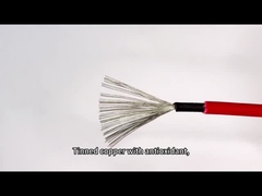 डीसी रेटेड ब्लैक रेड सोलर पैनल पीवी केबल 4 मिमी 2 डबल इंसुलेटेड क्वालिटी वायर